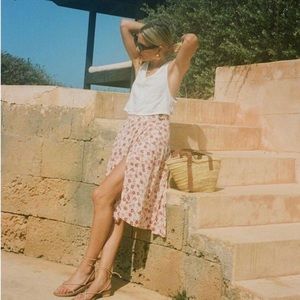 Faithfull The Brand Floral Wrap Valois Skirt